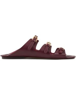 Sandro Leather Sandals - Purple