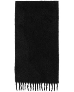 The Row Bufanda Uma Con Flecos - Negro