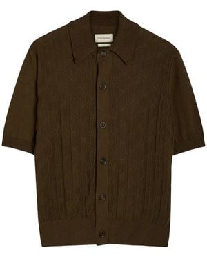 Oliver Spencer Cable-Knit Short-Sleeve Shirt - Brown