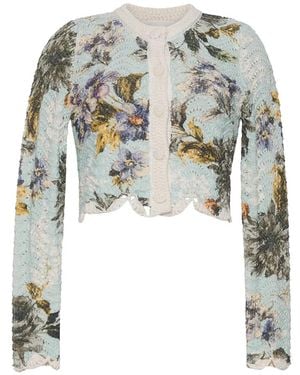 Cara Cara Jolene Cropped-Cardigan - Weiß