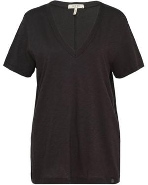 Rag & Bone Slub-Texture V-Neck T-Shirt - Black
