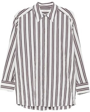 Marc O' Polo Vertical-Stripe Long-Sleeve Shirt - White