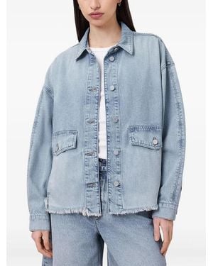 AllSaints Gonna Denim Con Orlo Sfrangiato - Blu