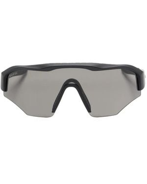 Gucci Shield-Frame Sunglasses - Grey
