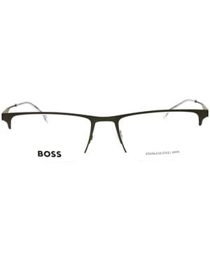 BOSS Rectangle-Frame Glasses - Black