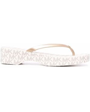 Michael Kors Lilo Monogram-Print Flip-Flops - Multicolor