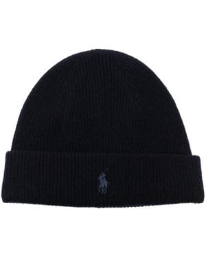 Polo Ralph Lauren Polo Pony Cashmere Beanie - Blue