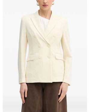 Silvian Heach Double-Breasted Blazer - Natural