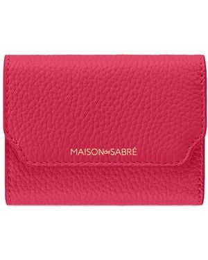 Maison De Sabre Leather Trifold Wallet - Pink