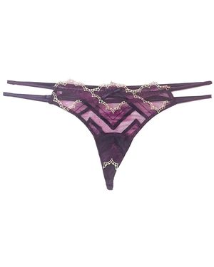 Fleur du Mal Bestickter Hendrix V-String - Lila