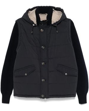 Barba Napoli デタッチャブルスリーブ ジャケット - ブラック