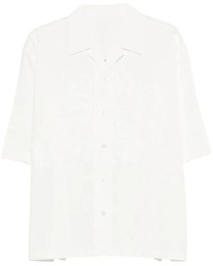 Homme Plissé Issey Miyake Embroidery Short-Sleeve Shirt - White
