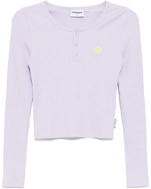 Chocoolate Logo-Patch Top - Purple
