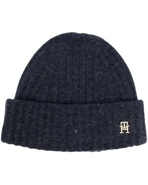 Tommy Hilfiger ロゴ ビーニー - ブルー