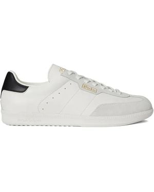 Polo Ralph Lauren Suede Panelled Trainers - White