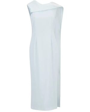 Roland Mouret Draped Sleeveless Midi Dress - White