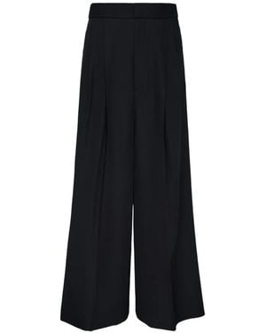 Enfold Pantalones Anchos Con Pinzas - Negro
