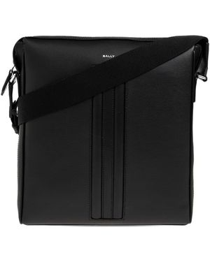 Bally Gestreifte Tasche Aus Leder - Schwarz