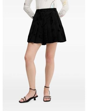 Desigual Flocked Mini Skirt - Black