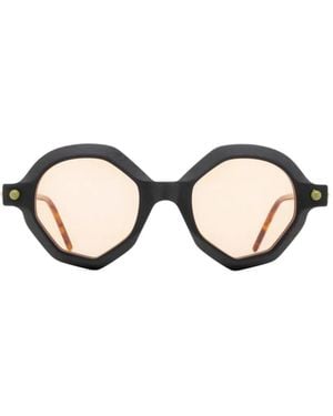 Kuboraum Geometric-Frame Sunglasses - Natural
