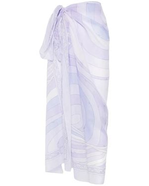 PUCCI Geometric Print Pareo - White