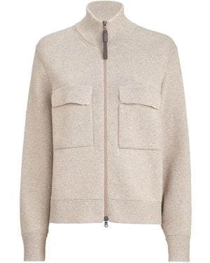 Brunello Cucinelli Sequin-embellished cardigan - Neutro