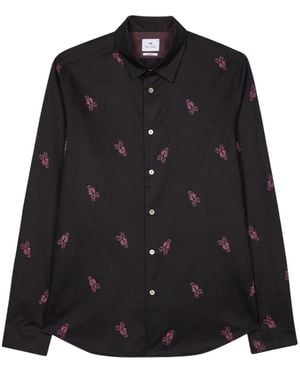 Paul Smith Lobster-Print Shirt - Black