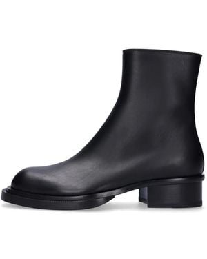 McQueen Bottines En Cuir - Black
