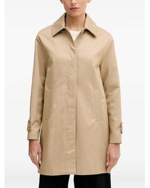 Benetton Button-Fastening Straight Coat - Natural