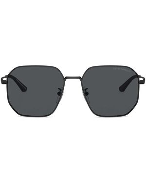Emporio Armani Geometric-Frame Sunglasses - Grey