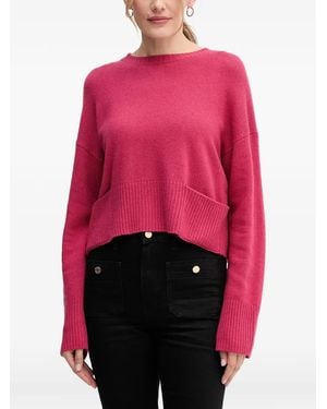Benetton Gerippter Cropped-Pullover - Rot