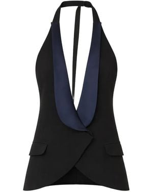 Christopher Esber Halterneck Pocket Vest - Black
