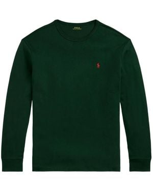 Polo Ralph Lauren Logo-Embroidered Long-Sleeve T-Shirt - Green