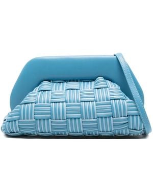 THEMOIRÈ Medium Woven Clutch Bag - Blue