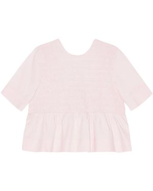 Ganni Blusa Con Inserti - Rosa