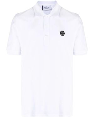 Philipp Plein Polo Con Logo - Bianco