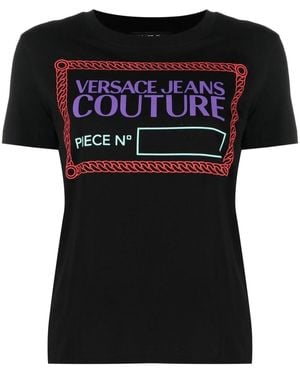 Versace Jeans Couture ヴェルサーチェ・ジーンズ・クチュール Piece Number Tシャツ - ブラック