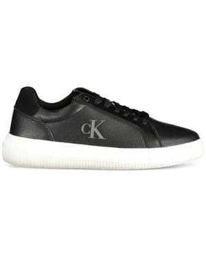 Calvin Klein Logo-Embossed Trainers - Black