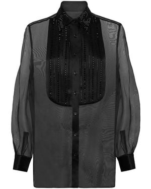 Philipp Plein Plastron Shirt - Black