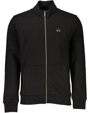 La Martina Zip-Up High-Neck Sweatshirt - Black
