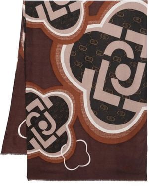 Liu Jo Bufanda con placa del logo - Marrón