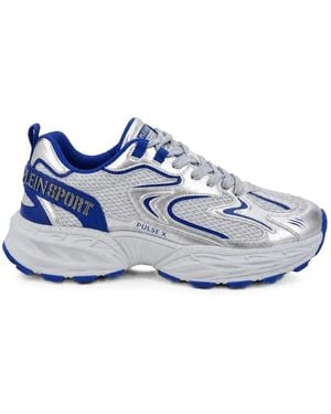 Philipp Plein The Pulse X Metallic Sneakers - Blue