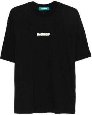 Barrow Teddy-print cotton T-shirt - Schwarz