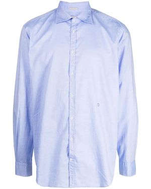 Massimo Alba Genova Long-Sleeve Poplin Shirt - Blue