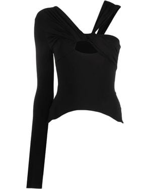 Nensi Dojaka One-Shoulder Asymmetric Top - Black