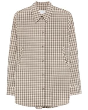 Nanushka Plaid-Detail Shirt - White