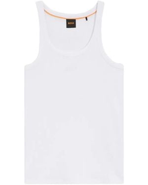 BOSS Racer-Back Tank Top - White