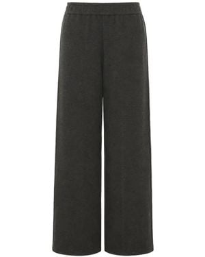 ELEH Elasticated-Waist Loose-Fit Track Trousers - Black