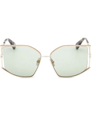 Max Mara Eyewear Geometric-Frame Sunglasses - Metallic