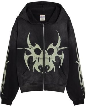 Chew Forever Graphic Zip-Up Hoodie - Black